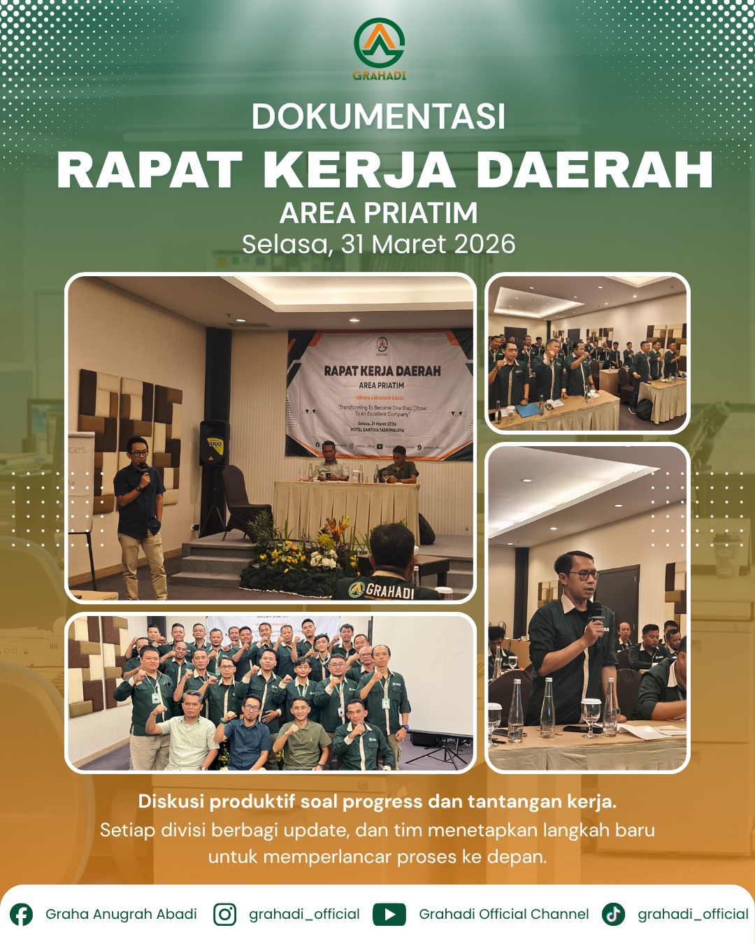 Rapat Kerja Daerah Grahadi Area Priangan Timur: Memperkuat Sinergi dan Strategi di Tahun 2026