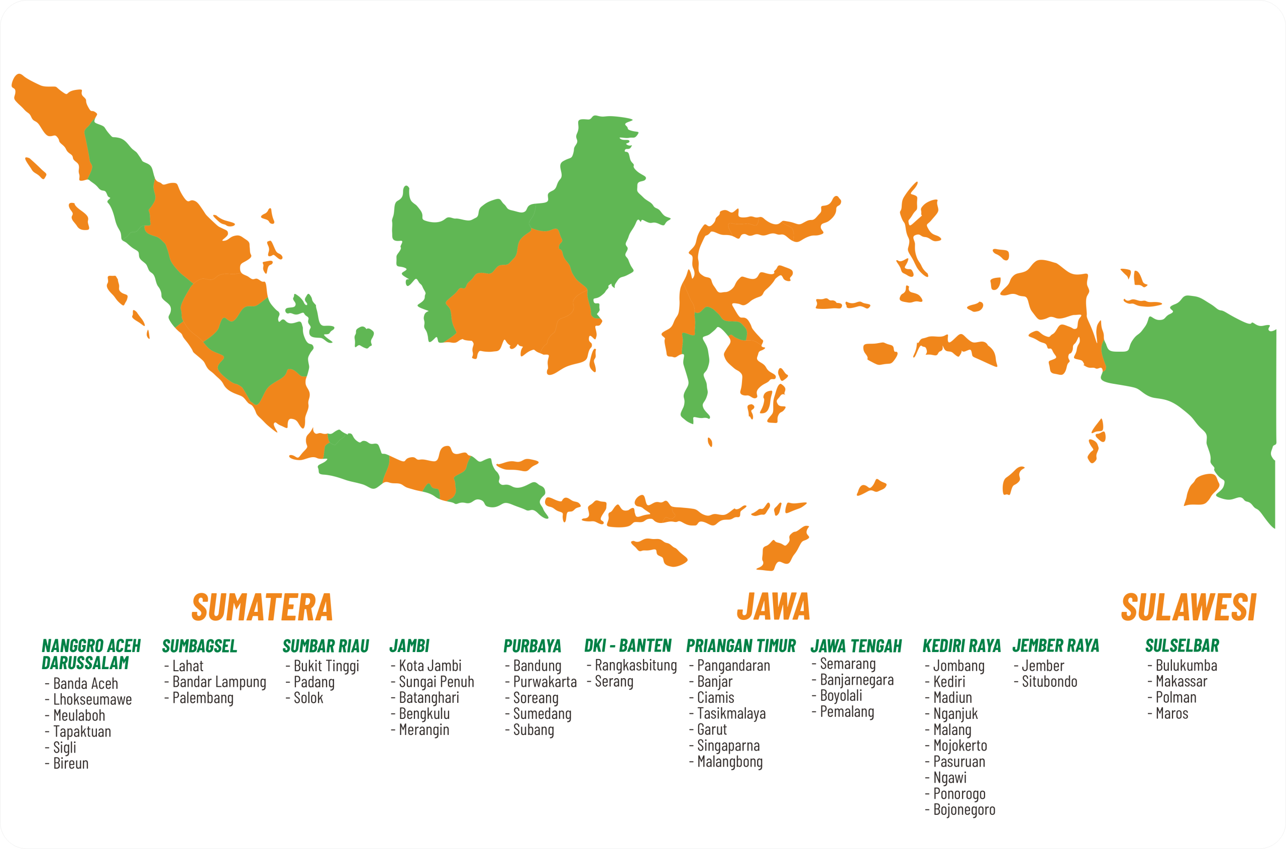 Peta Area Grahadi di Indonesia